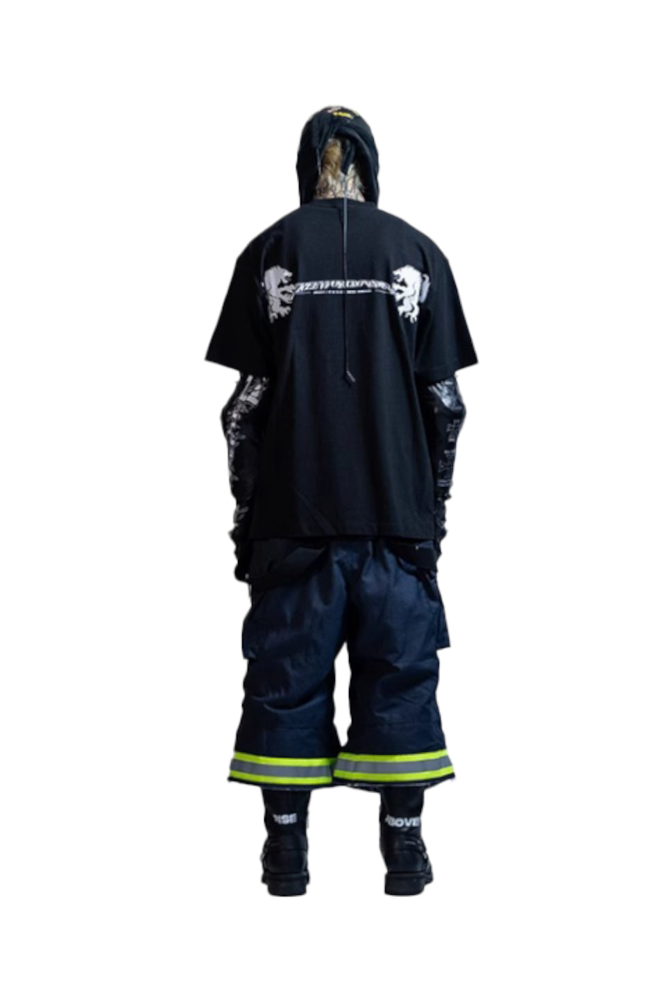 Rise Above Wolf Print T-Shirt