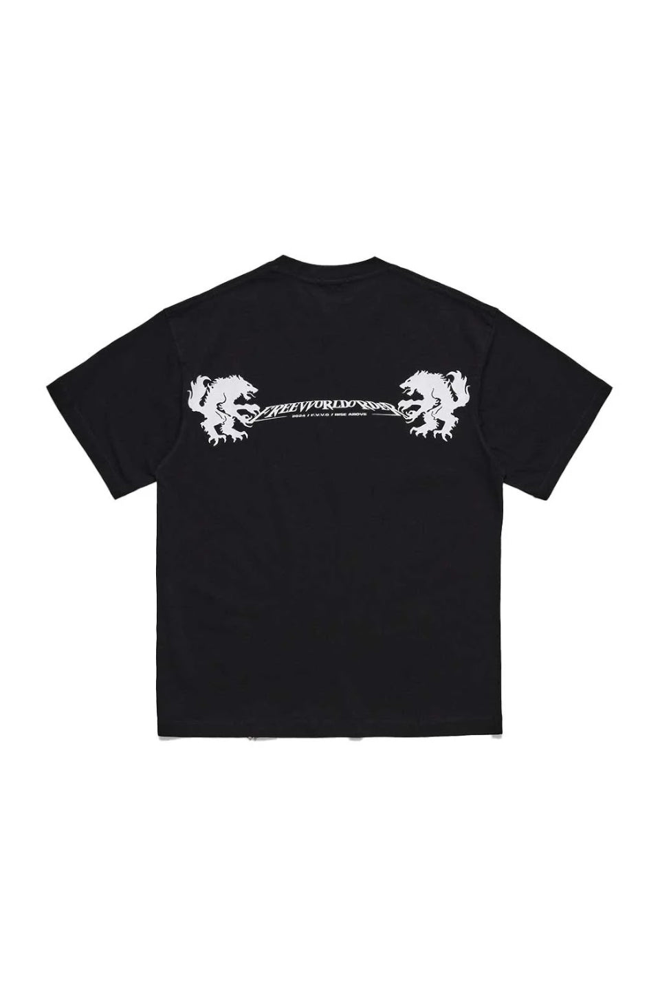 Rise Above Wolf Print T-Shirt