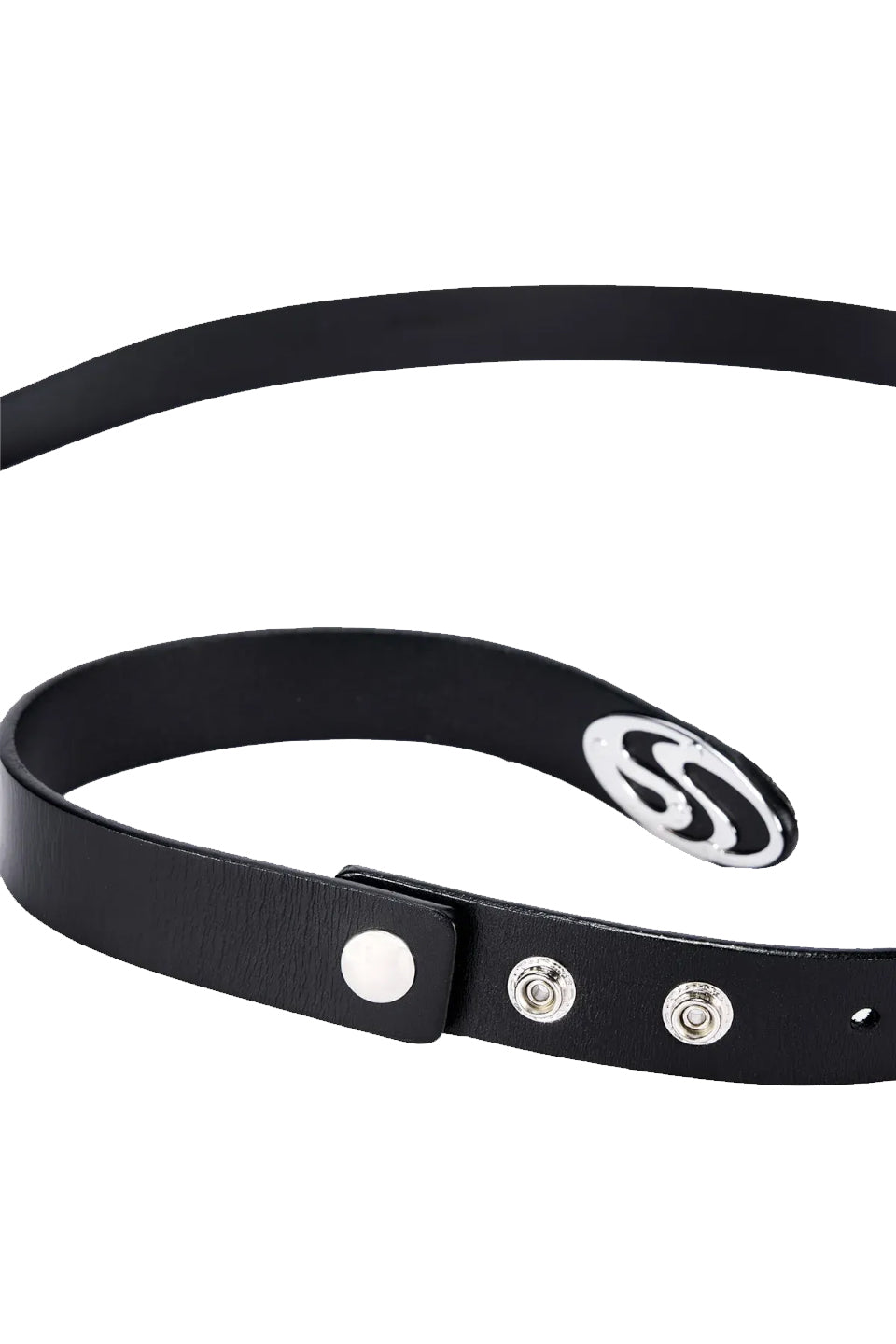 Shaped Pin Buckle Leather Belt