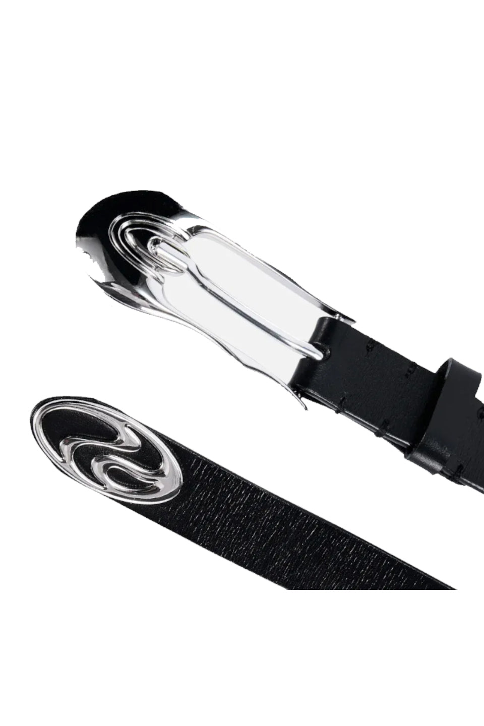 Shaped Pin Buckle Leather Belt