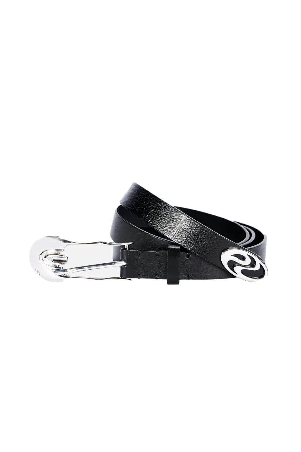 Shaped Pin Buckle Leather Belt