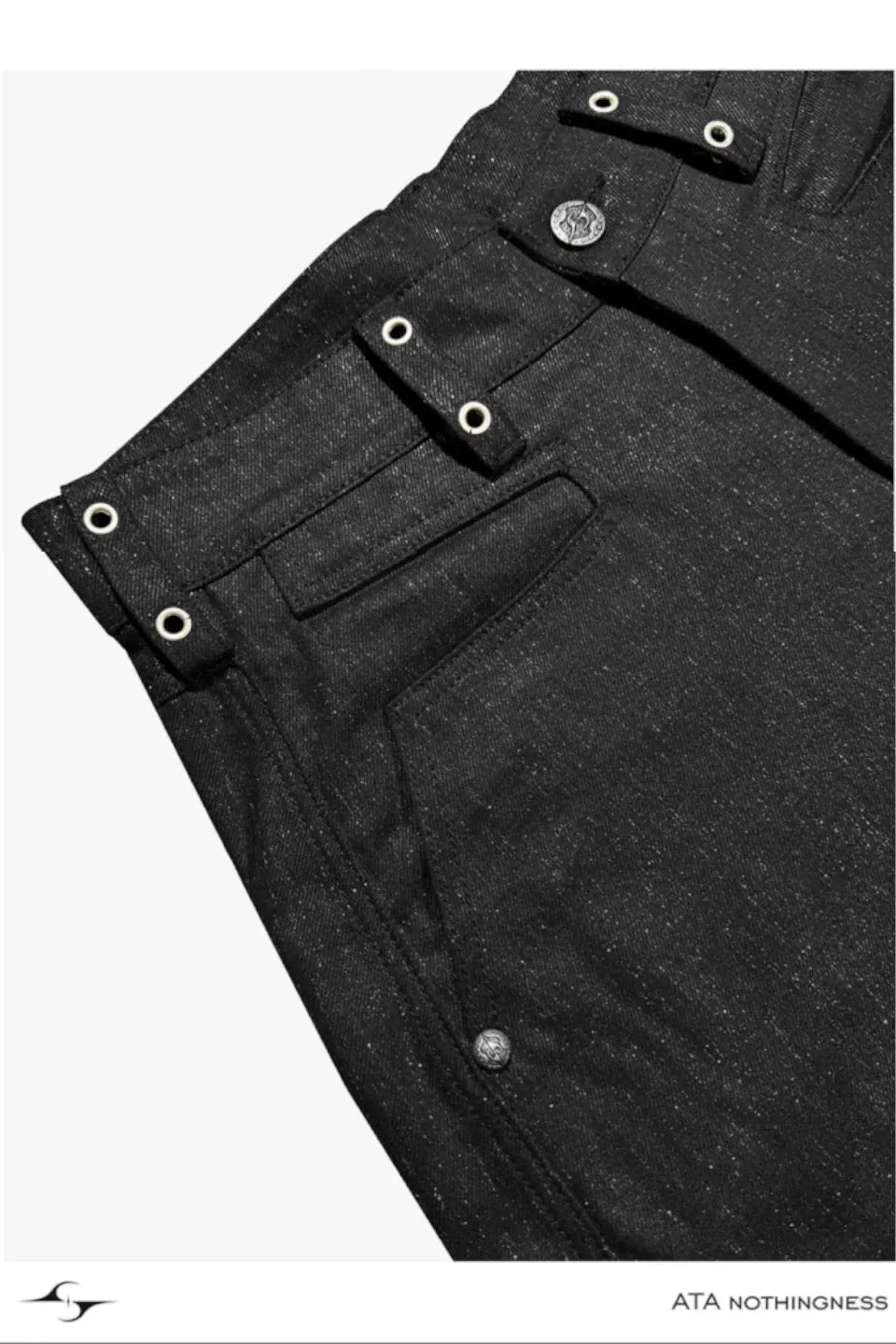 Silver Thread Metal A Shaped Curved Knife Original Cow Cut Denim