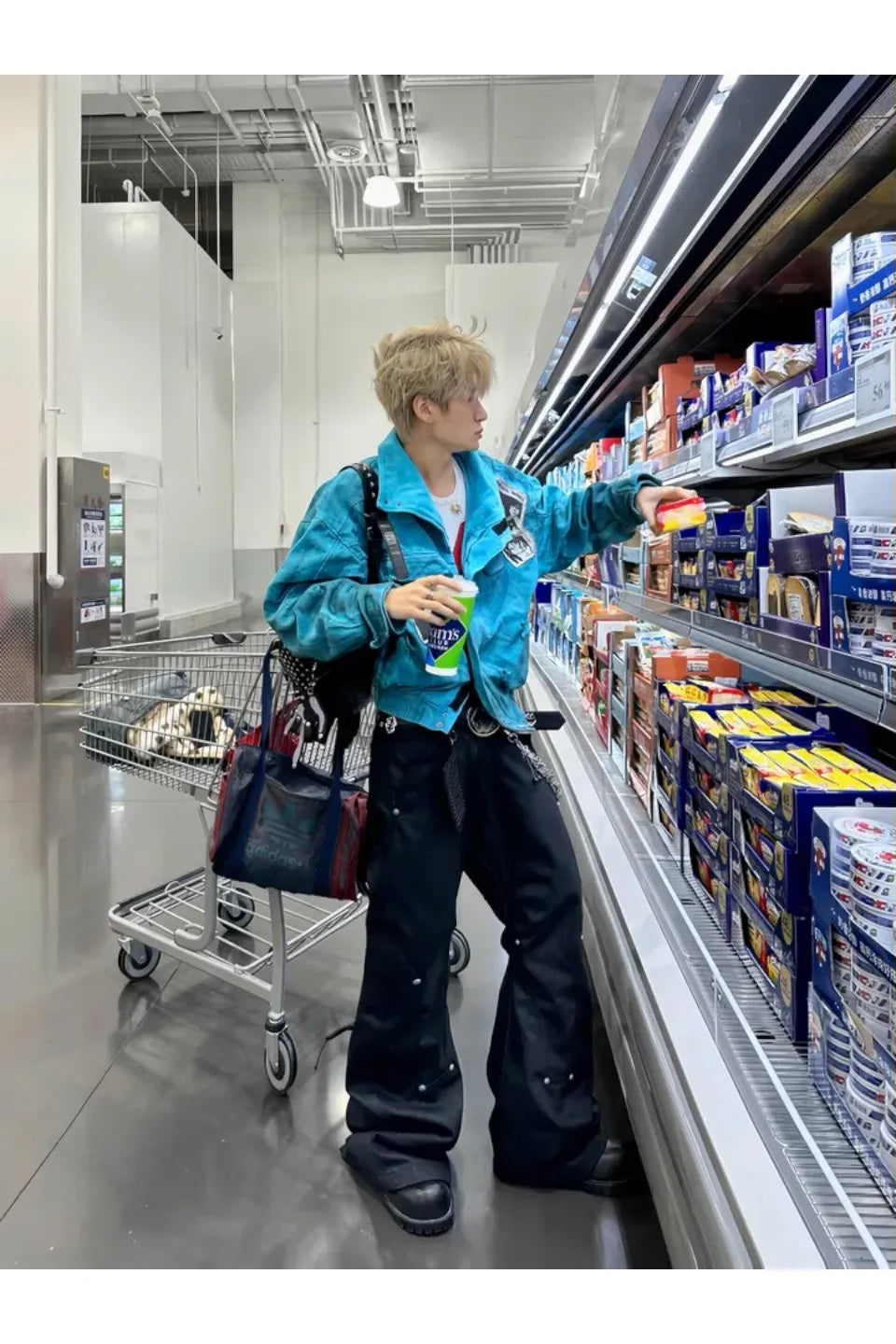 Silver Thread Metal A Shaped Curved Knife Original Cow Cut Denim