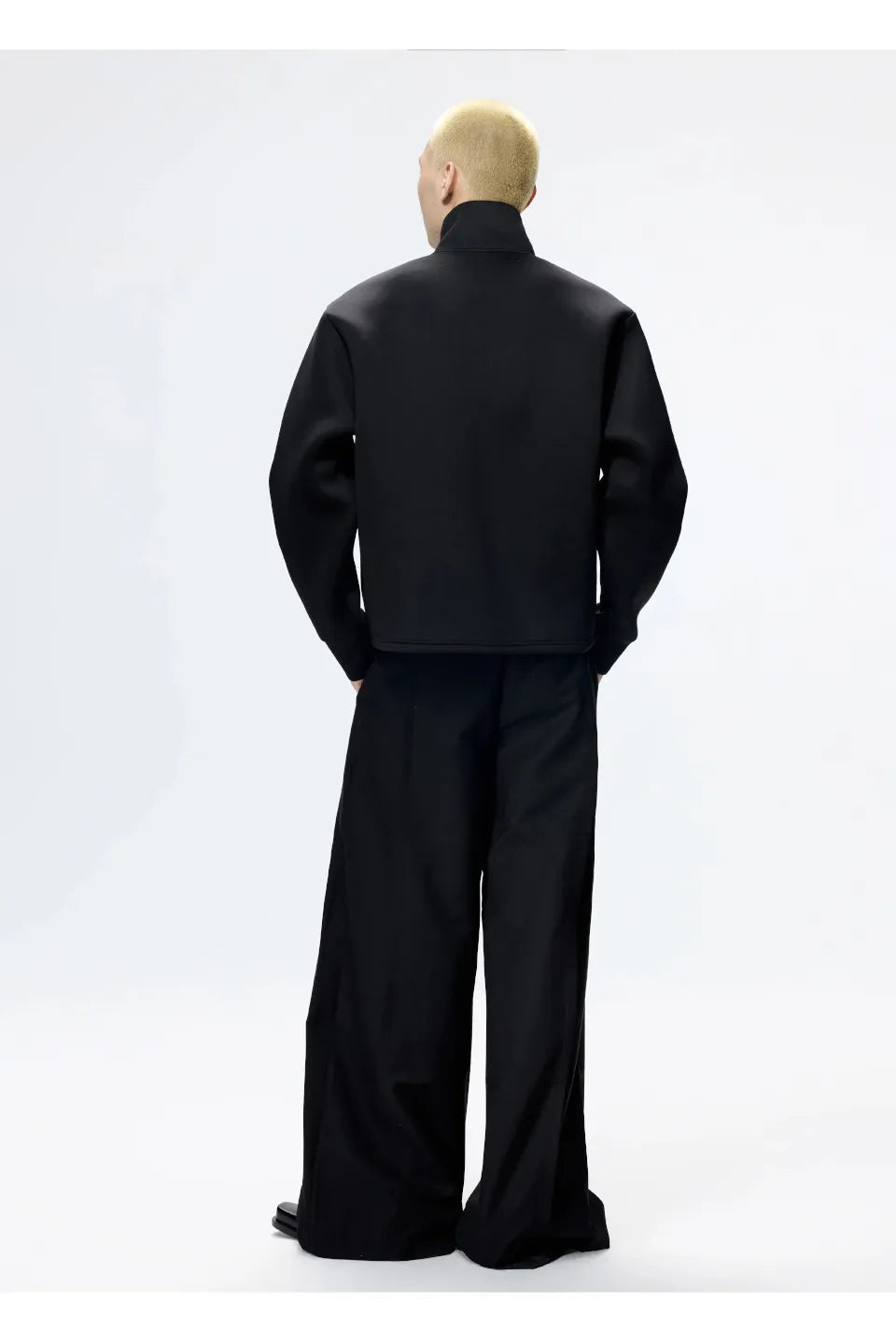 Slant Collar Polo Sweatshirt