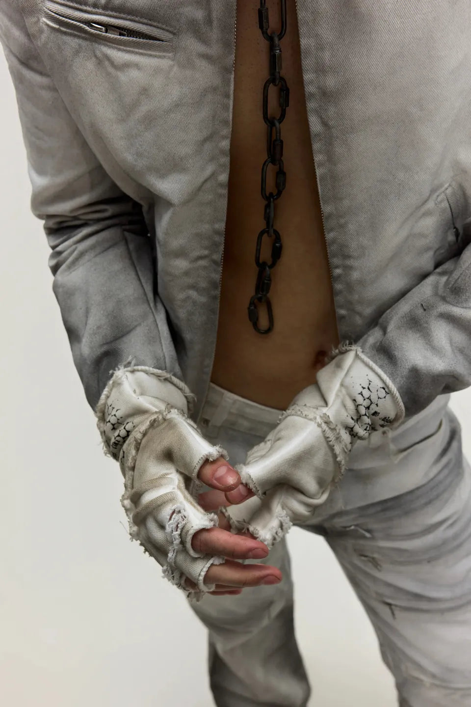 Slash Wash Fingerless Gloves