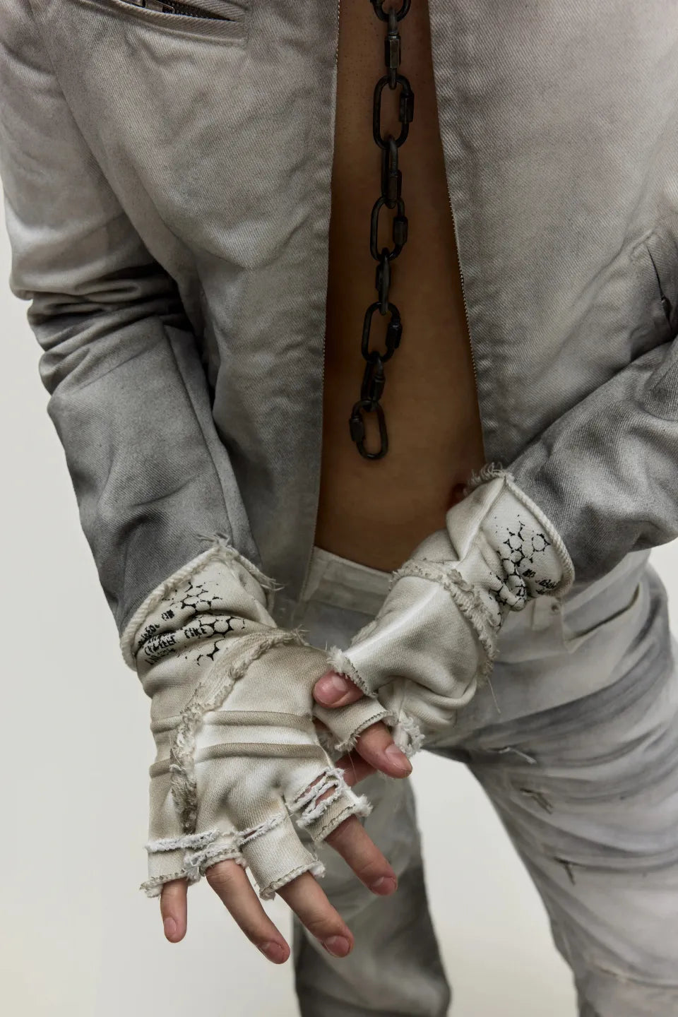 Slash Wash Fingerless Gloves