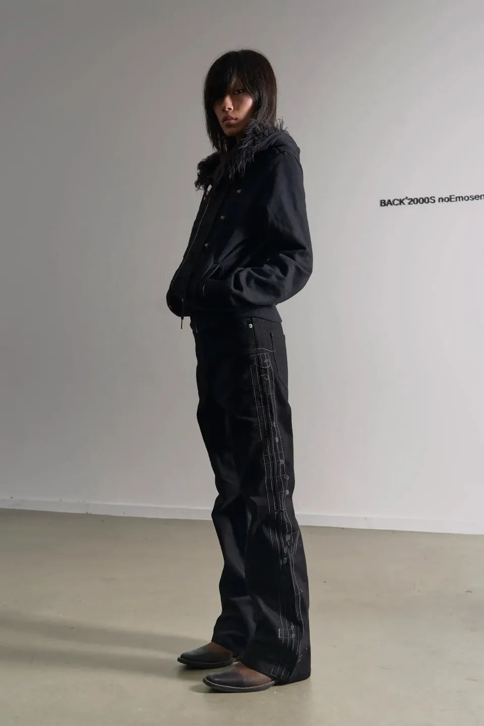 Slightly Flared Musical Notes Jeans