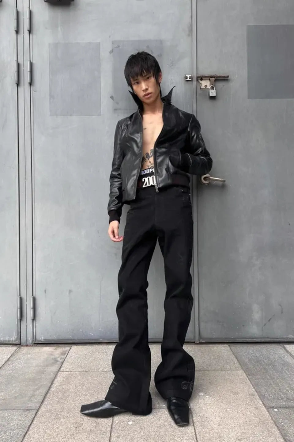 Slightly Flared Musical Notes Jeans