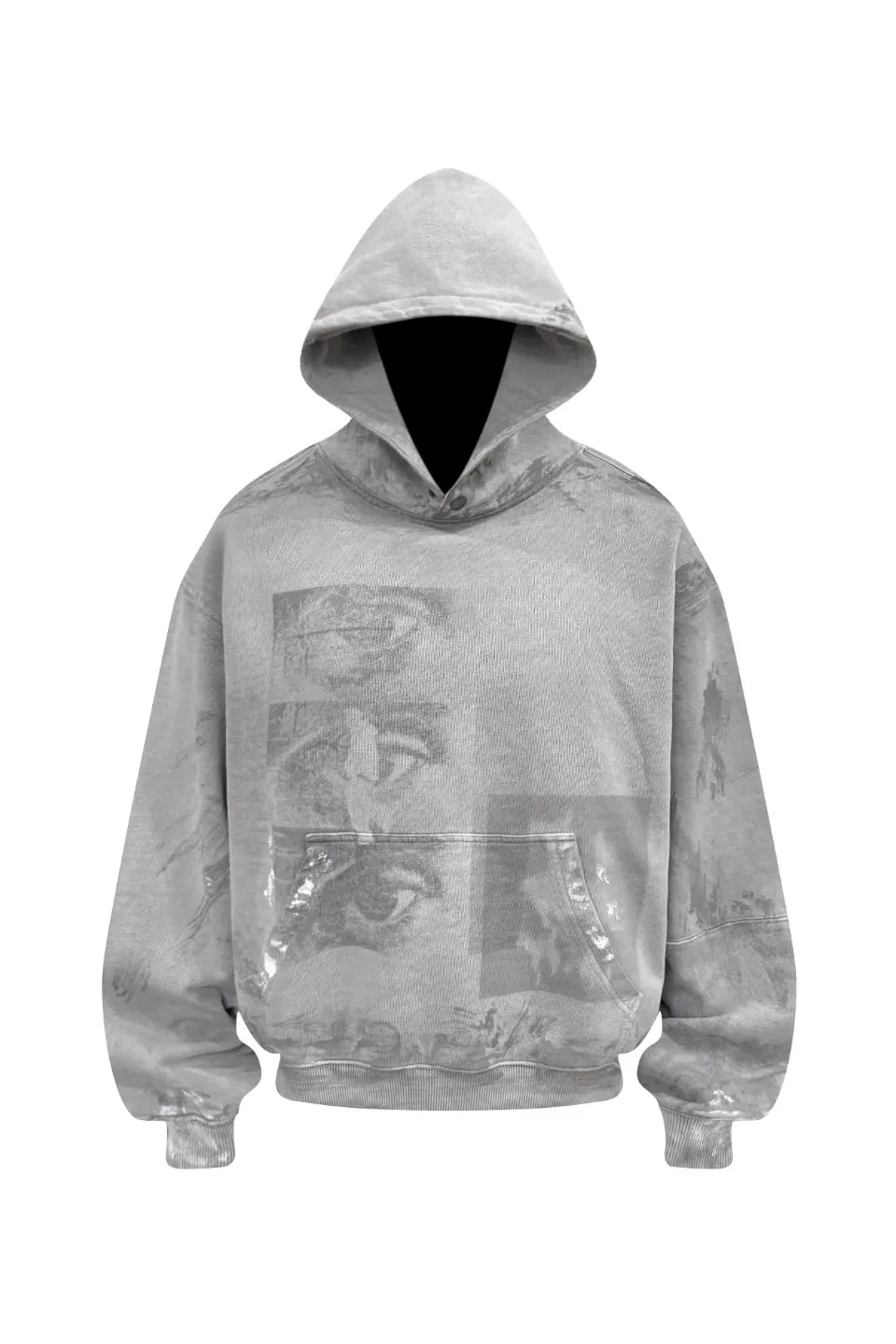 x FFF Soul's Eye Washed Distressed Spray Paint Over Dye Hoodie
