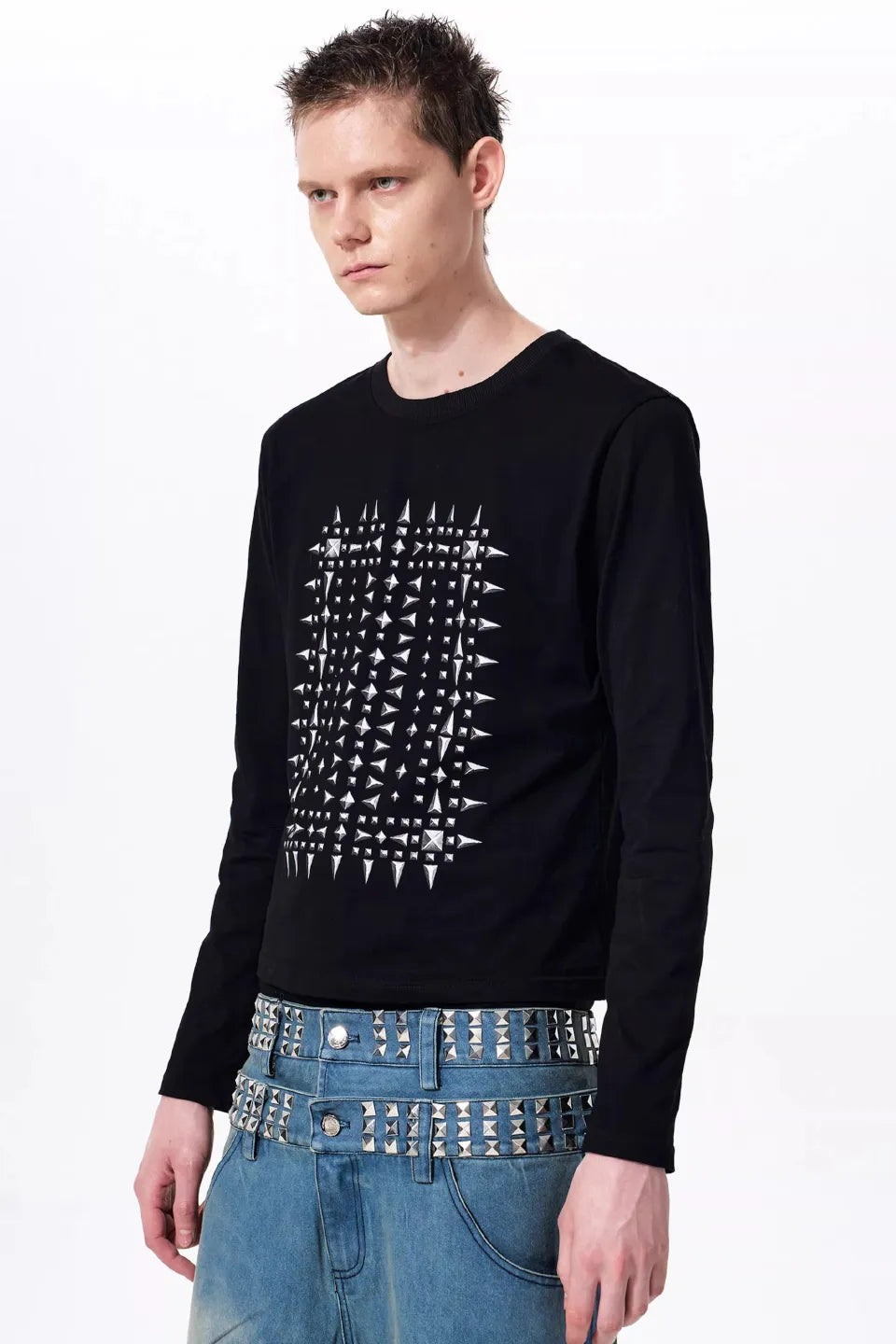 Studded Graphic LS Tee