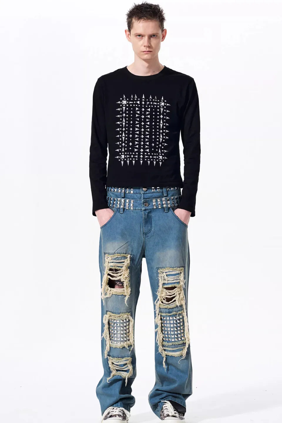 Studded Graphic LS Tee