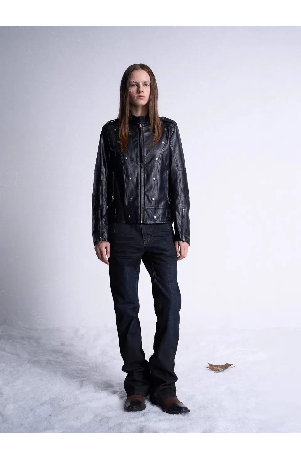 Studded Motorcycle Leather Jacket