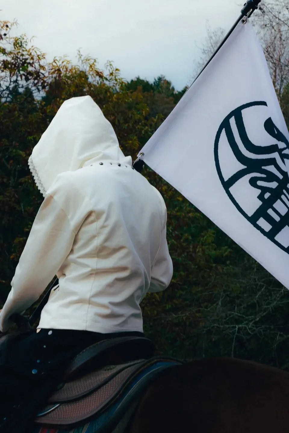 Studded Offset Zip Hoodie