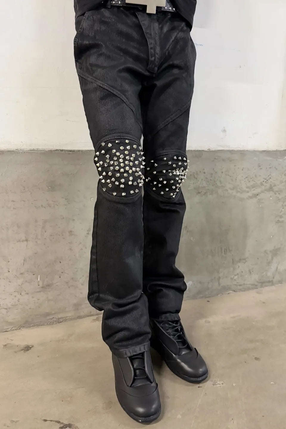 Studded Skinny Straight Denim