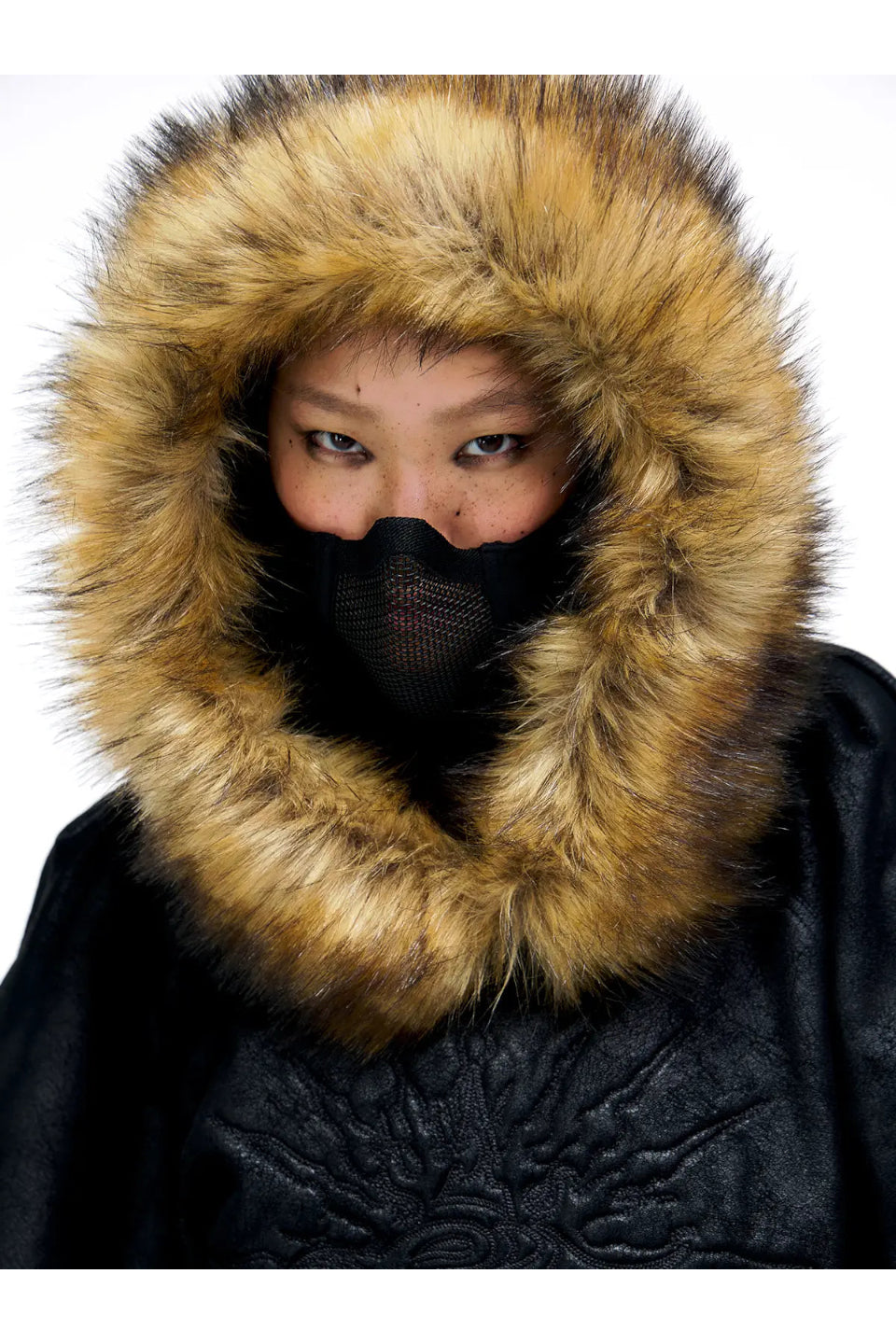 Sun Totem Fur Collar Hoodie