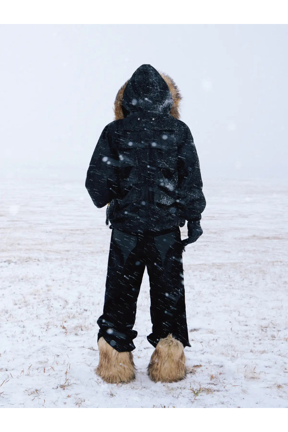 Sun Totem Fur Collar Hoodie
