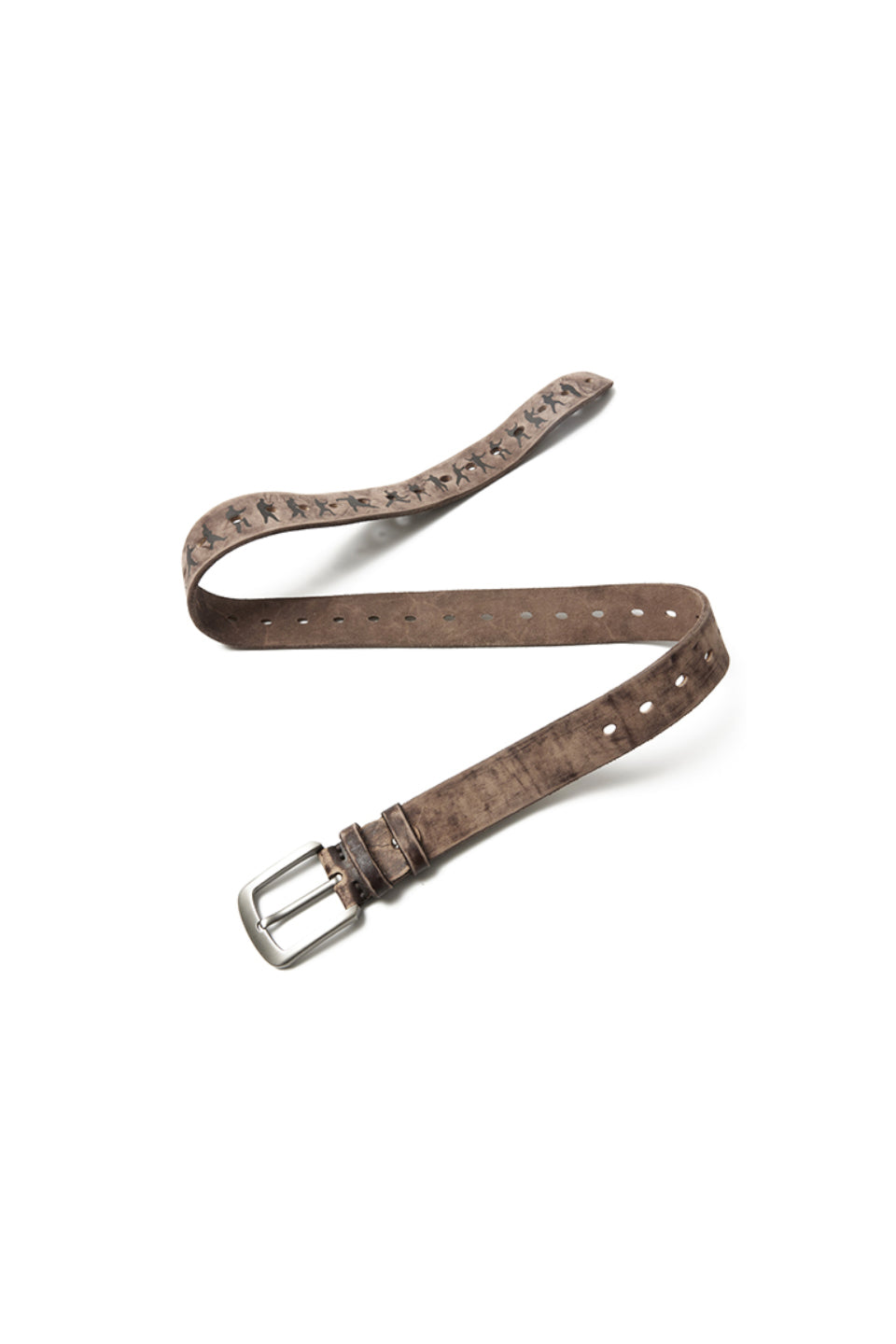 TAIJI Distressed 36 Hole Multipurpose Leather Belt