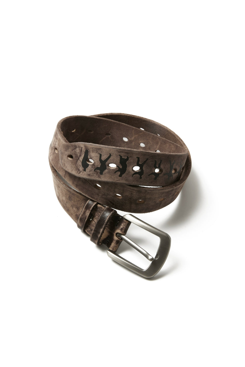 TAIJI Distressed 36 Hole Multipurpose Leather Belt
