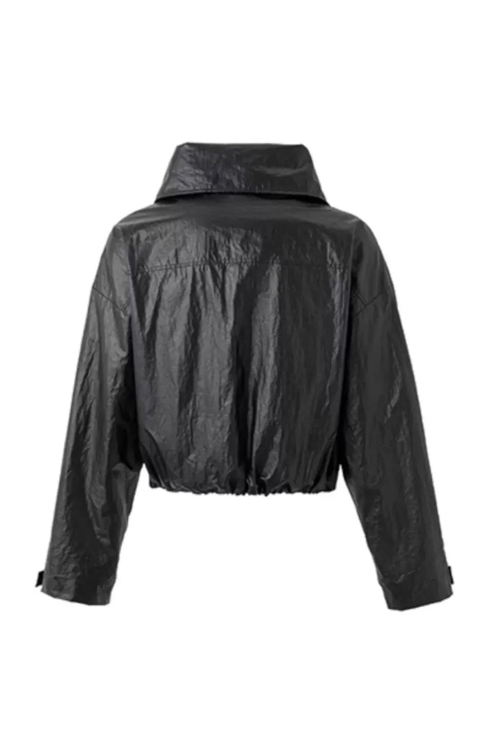 Texture Drawstring Shell Jacket