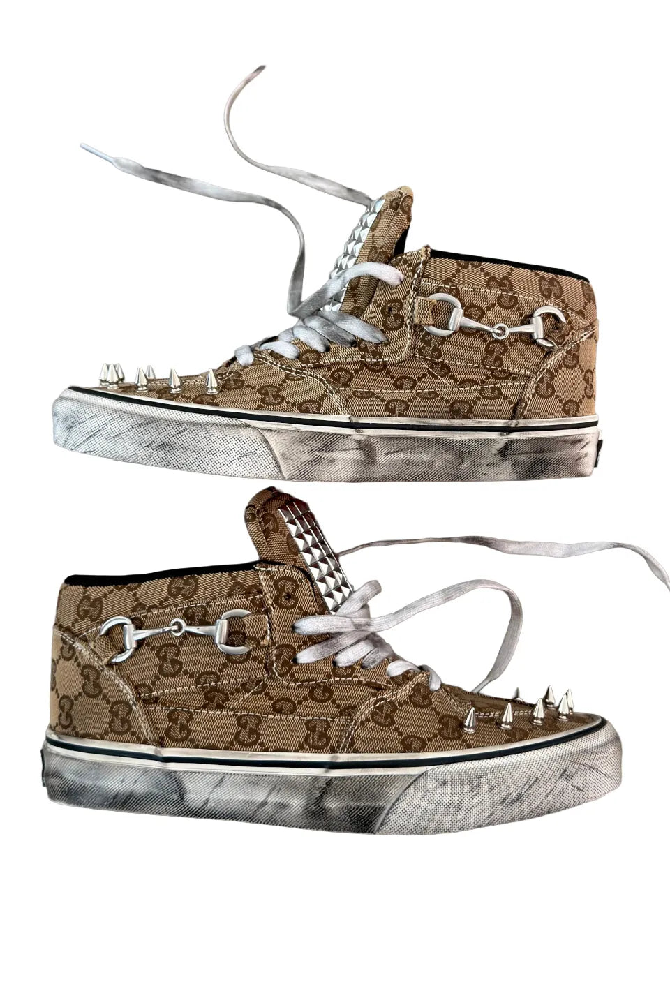 The Fake Friend Distressed Rivet Vulcanized Shoes