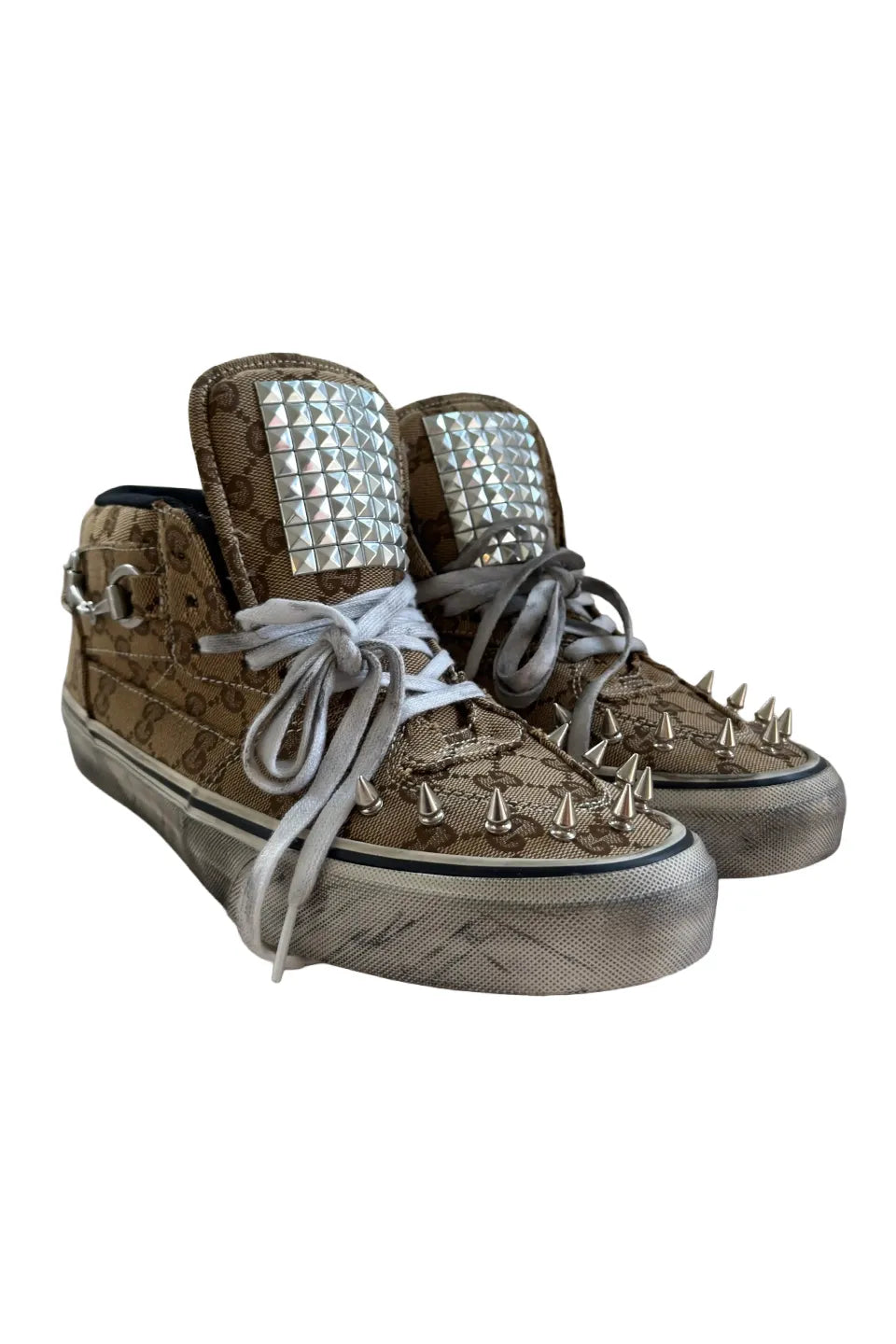 The Fake Friend Distressed Rivet Vulcanized Shoes