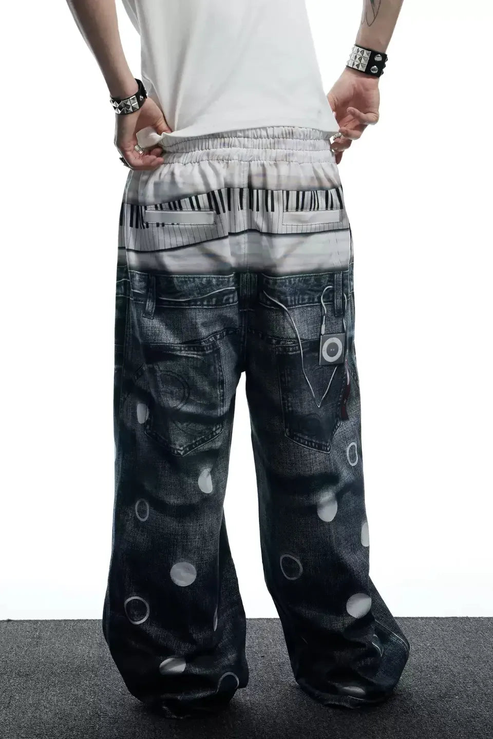 Tie Polka Dot All Over Print Sweatpants