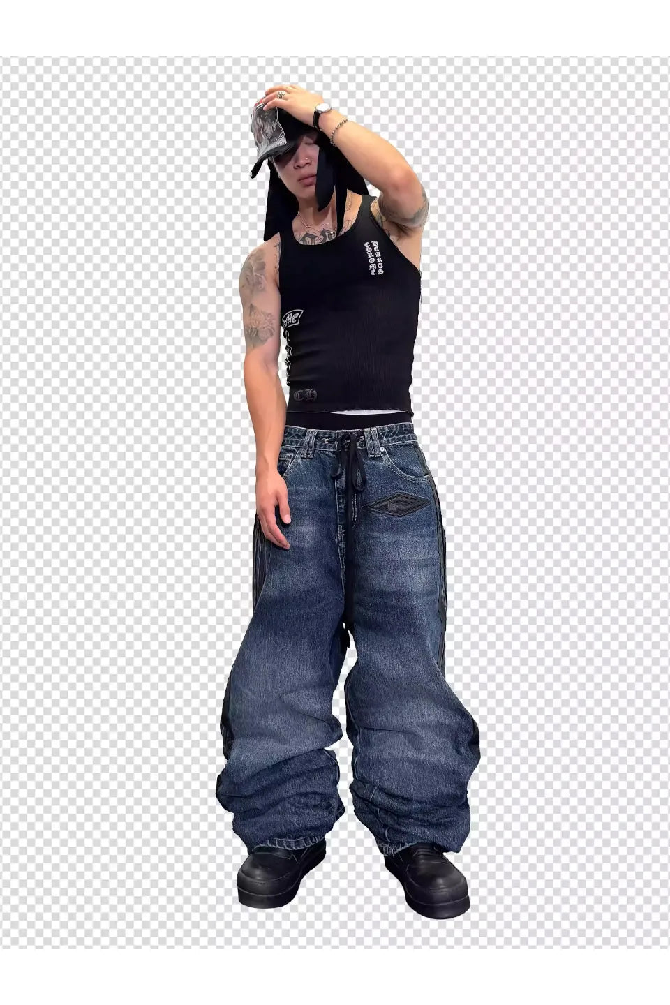 UMBRO Remake Y2K Retro Stripe Straight Leg Jean