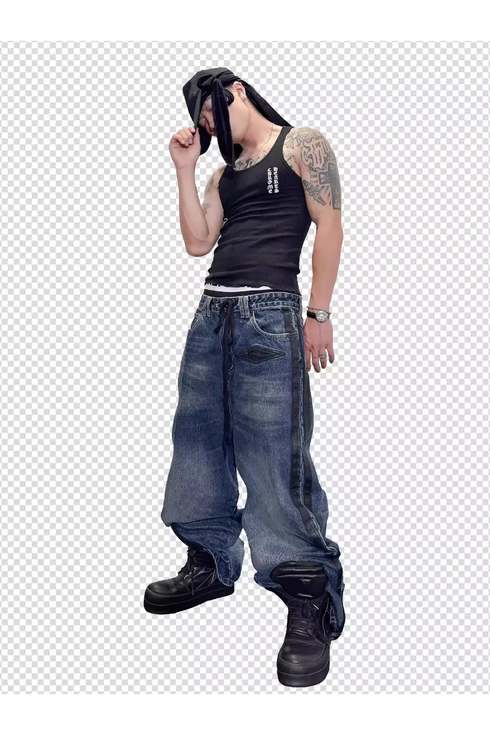UMBRO Remake Y2K Retro Stripe Straight Leg Jean