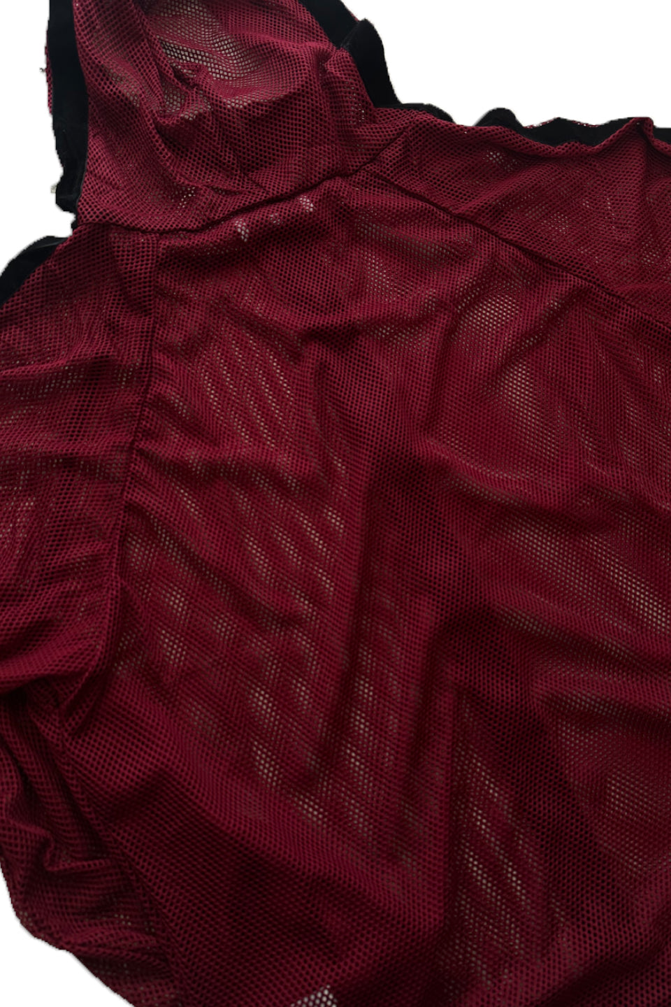 Velor Double Line Mesh Hoodie