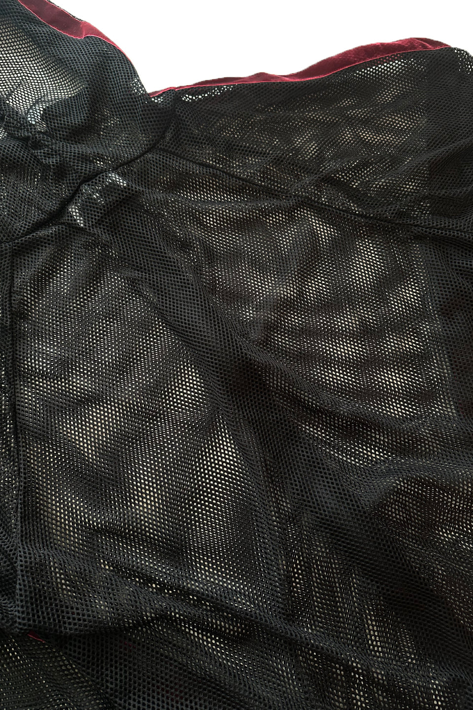 Velor Double Line Mesh Hoodie
