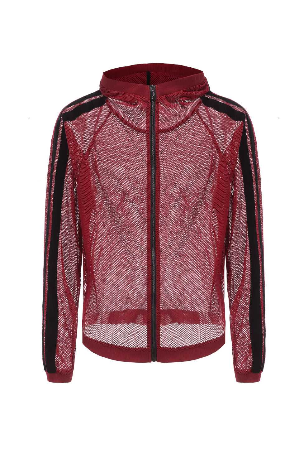 Velor Double Line Mesh Hoodie