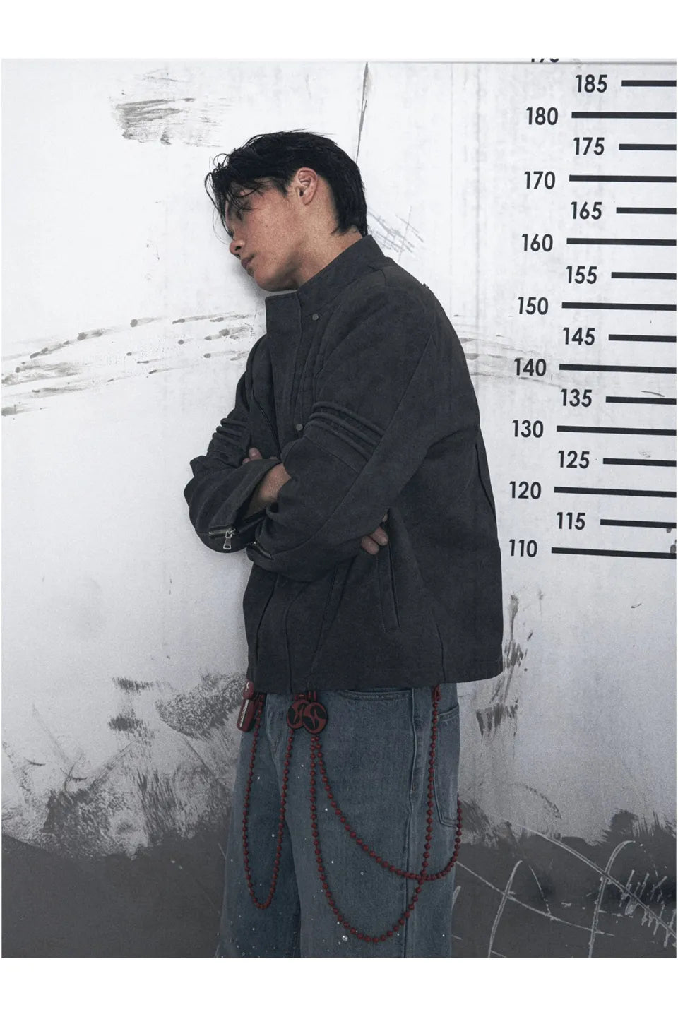 Vintage Distressed PU Leather Jacket