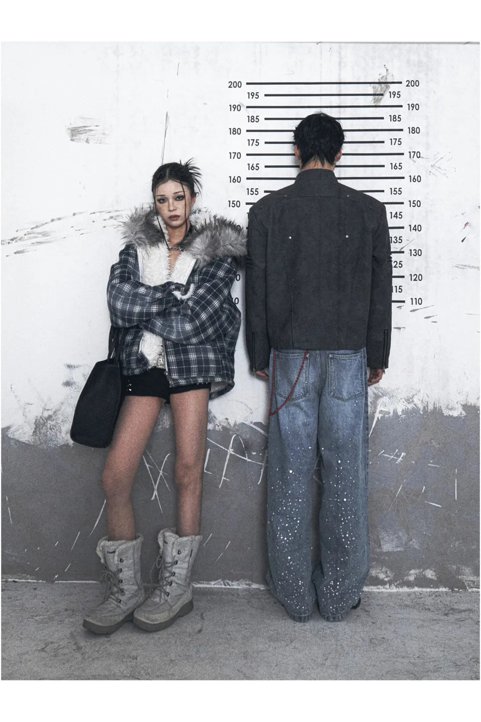 Vintage Distressed PU Leather Jacket