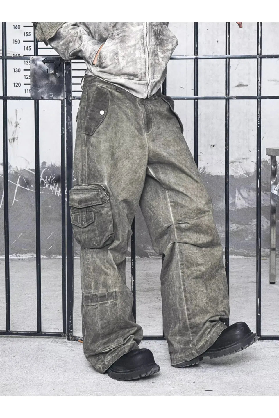 Vintage Distressed Paratrooper Pants