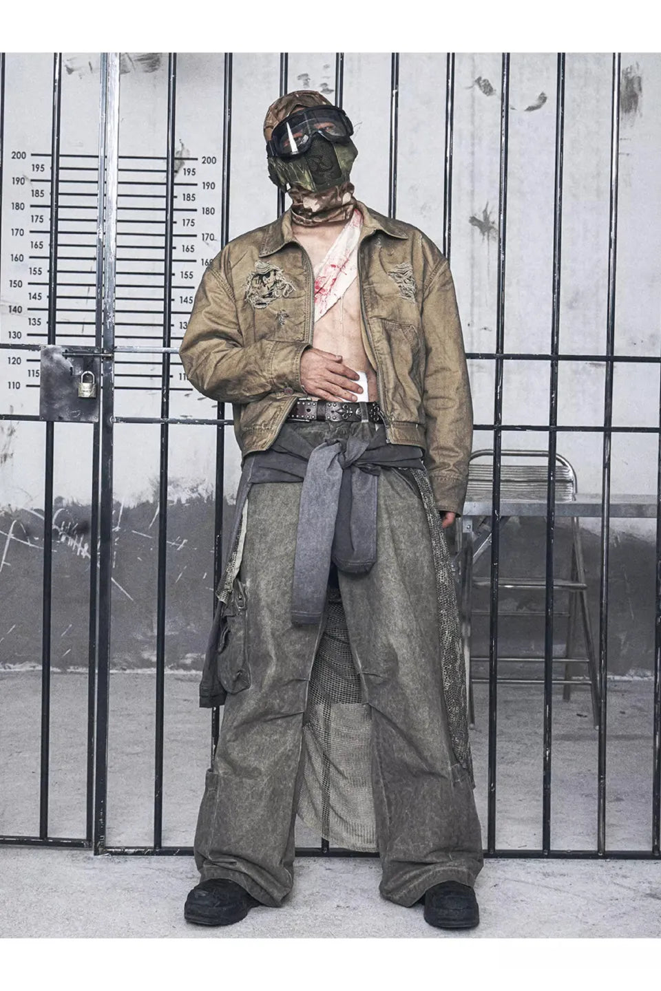 Vintage Distressed Paratrooper Pants