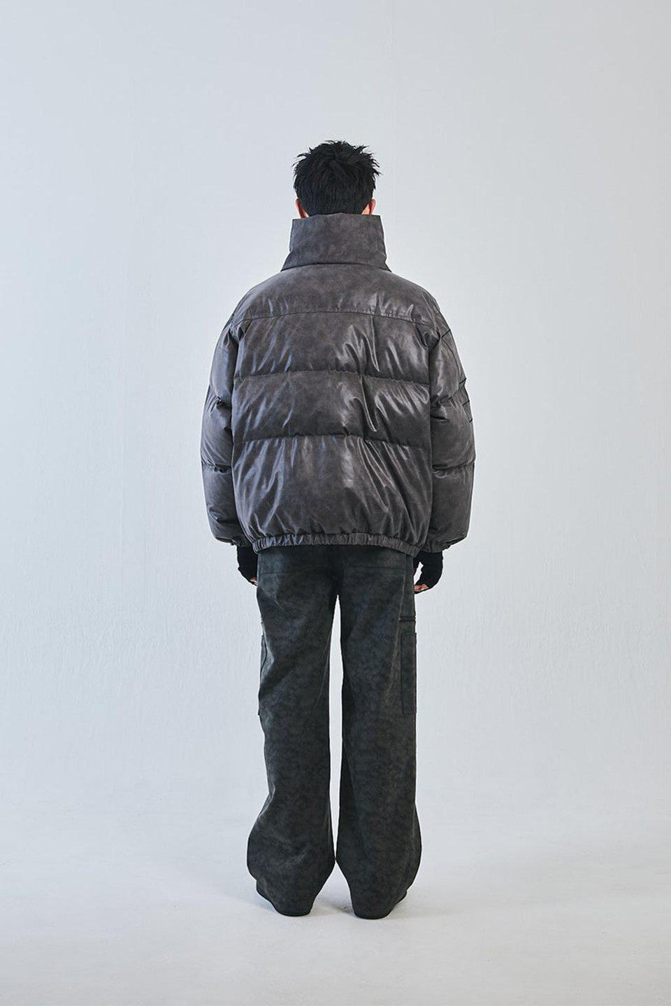 Vintage Faux Leather Puffer