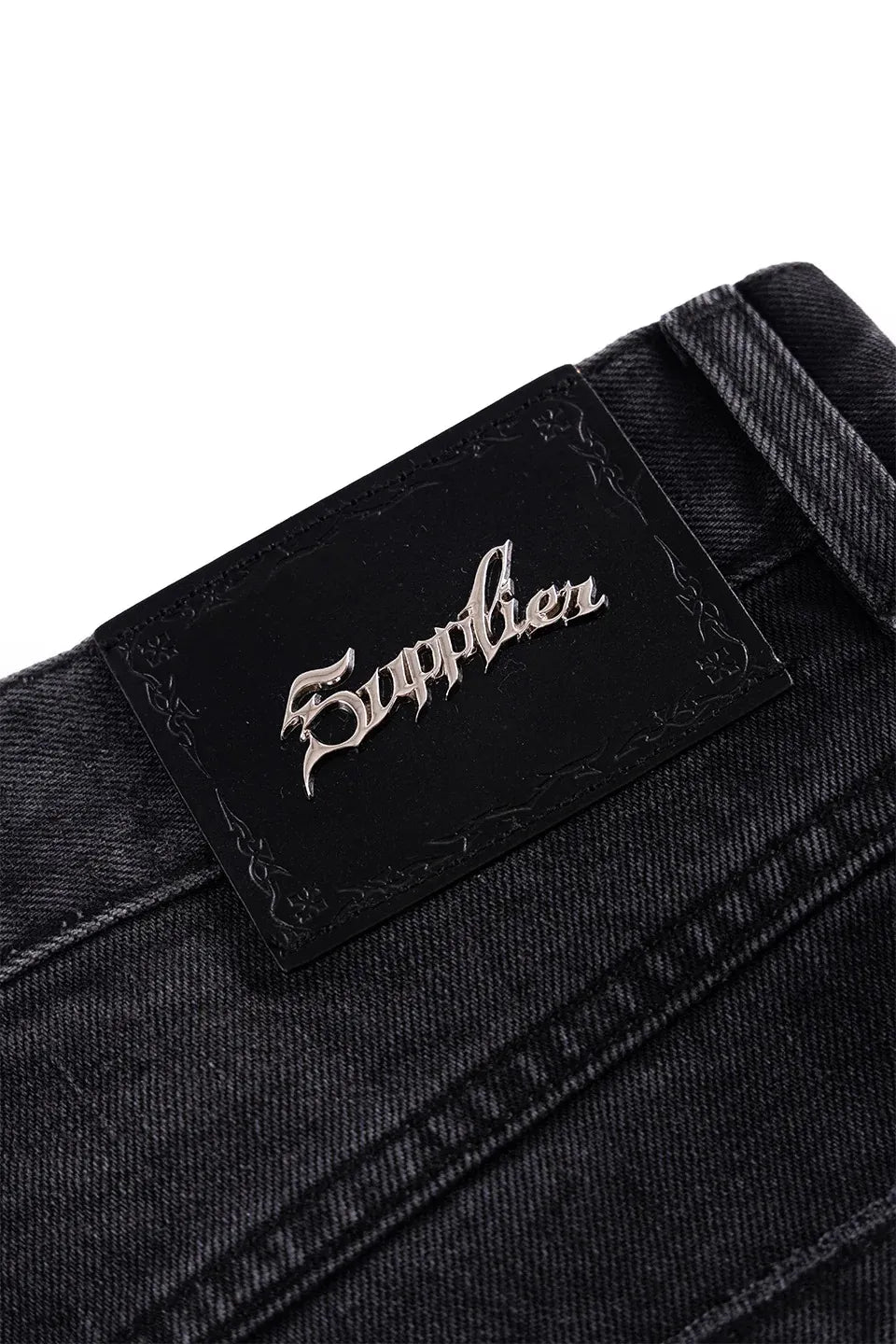 Vintage Wash Tribal Double Knee Baggy Jeans
