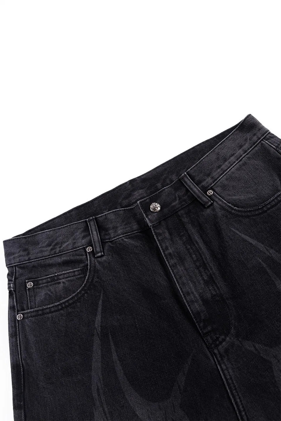Vintage Wash Tribal Double Knee Baggy Jeans