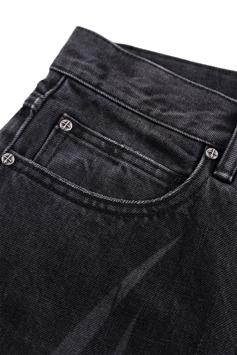 Vintage Wash Tribal Double Knee Baggy Jeans