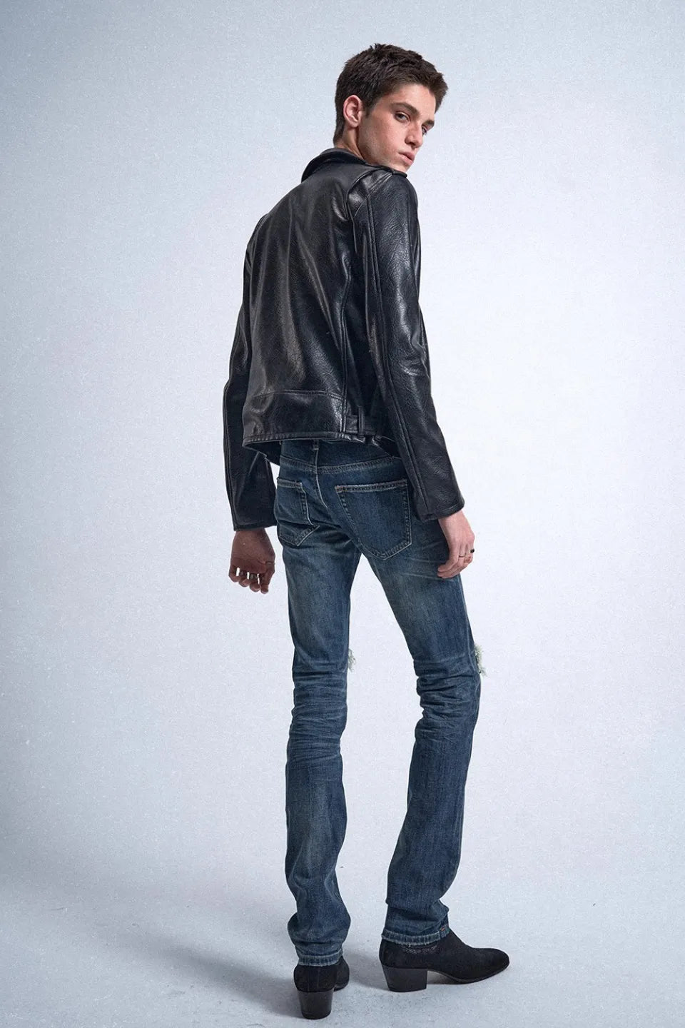 Void Douoble Zipper Adjustable Rock and Roll Leather Biker Jacket