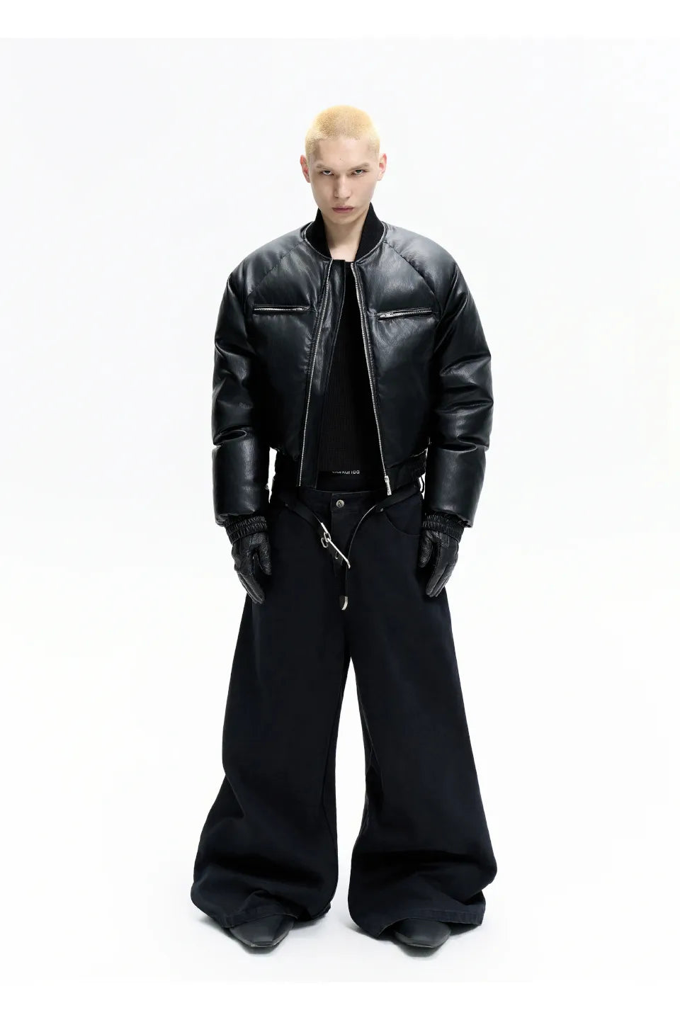 Washed Black Baggy Denim