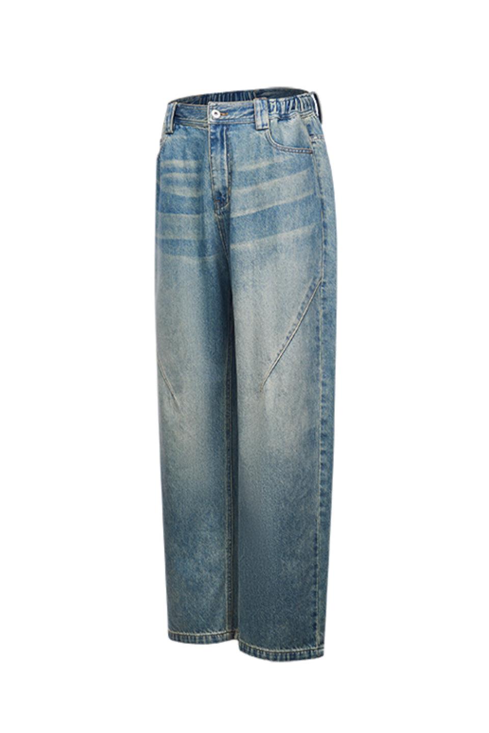 Washed Blue Damage Jeans