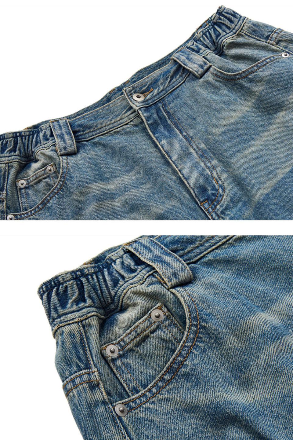 Washed Blue Damage Jeans