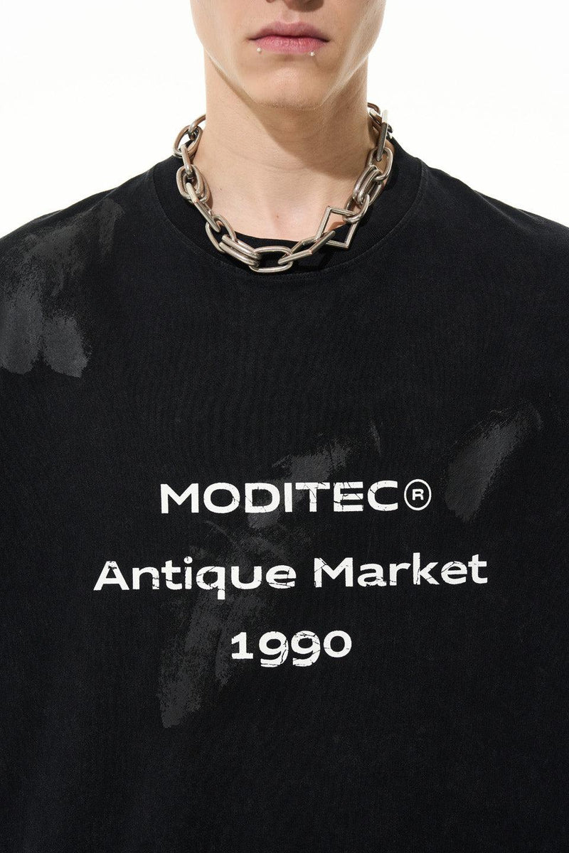 MODITEC モディテック ウォッシュド プリント Tシャツ 半袖