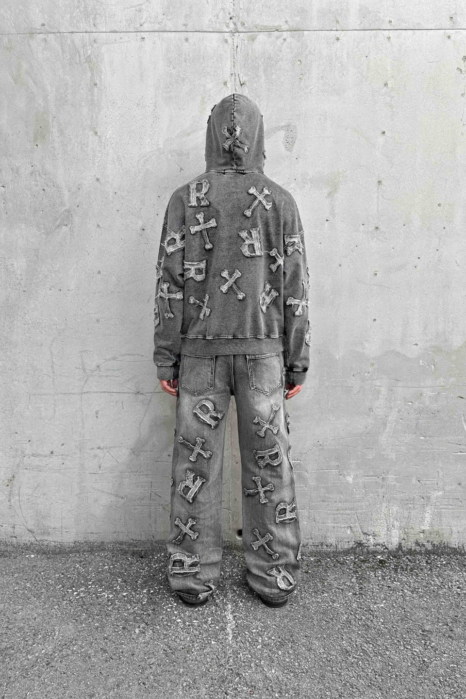 Washed Patch Hoodie