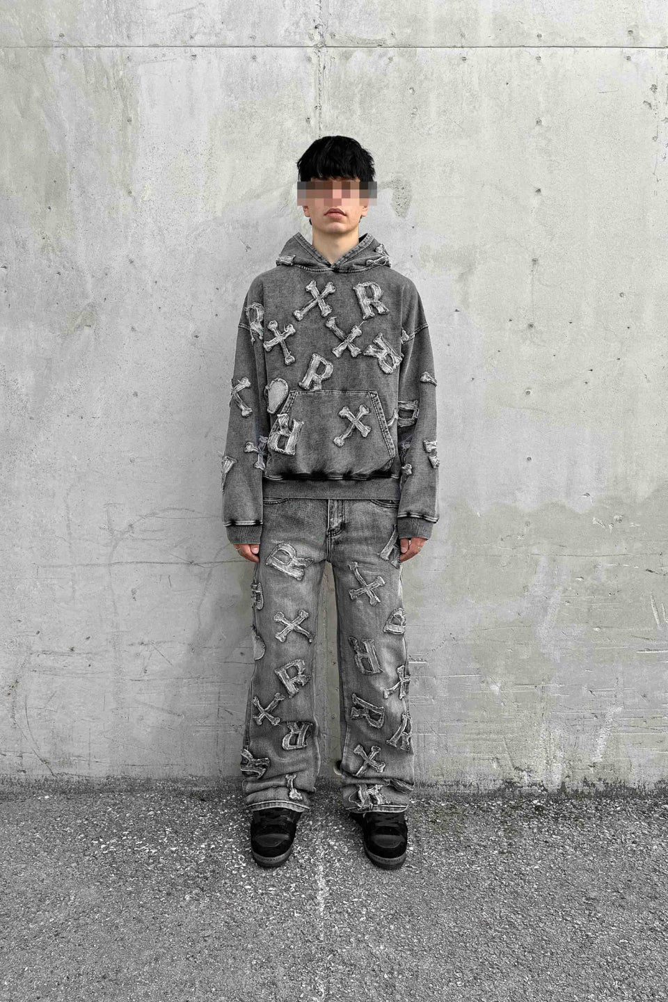 Washed Patch Hoodie