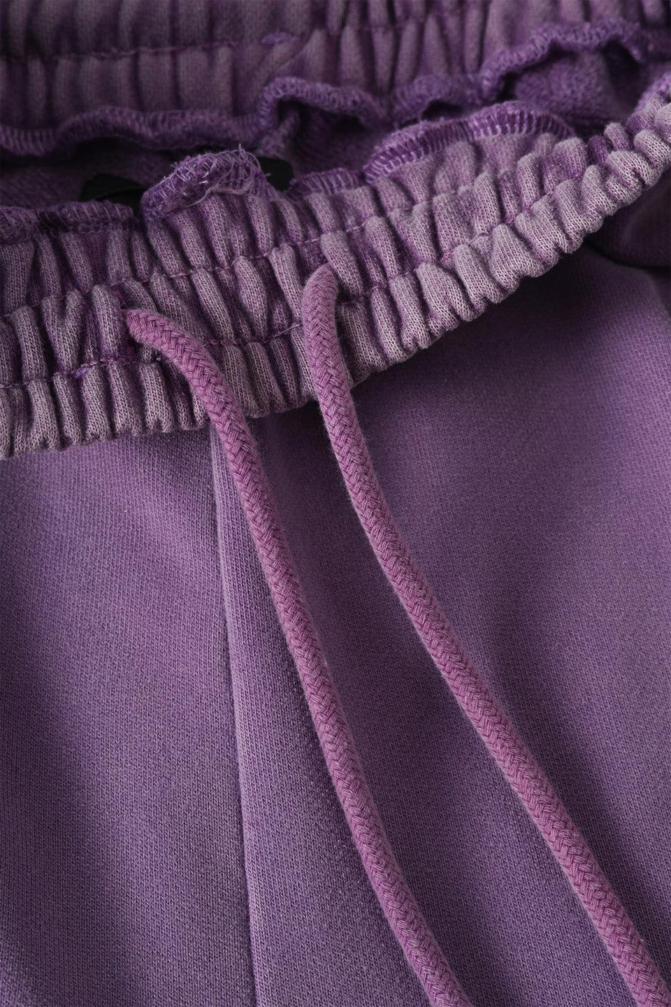 Washed Purple Black Rhinestone Jogger