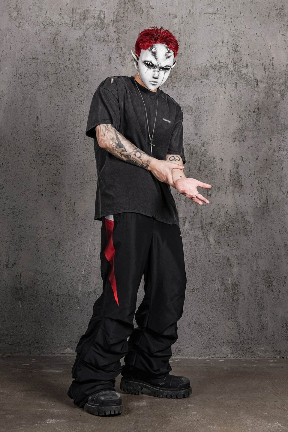 Washed Ripped Gradient T-Shirt