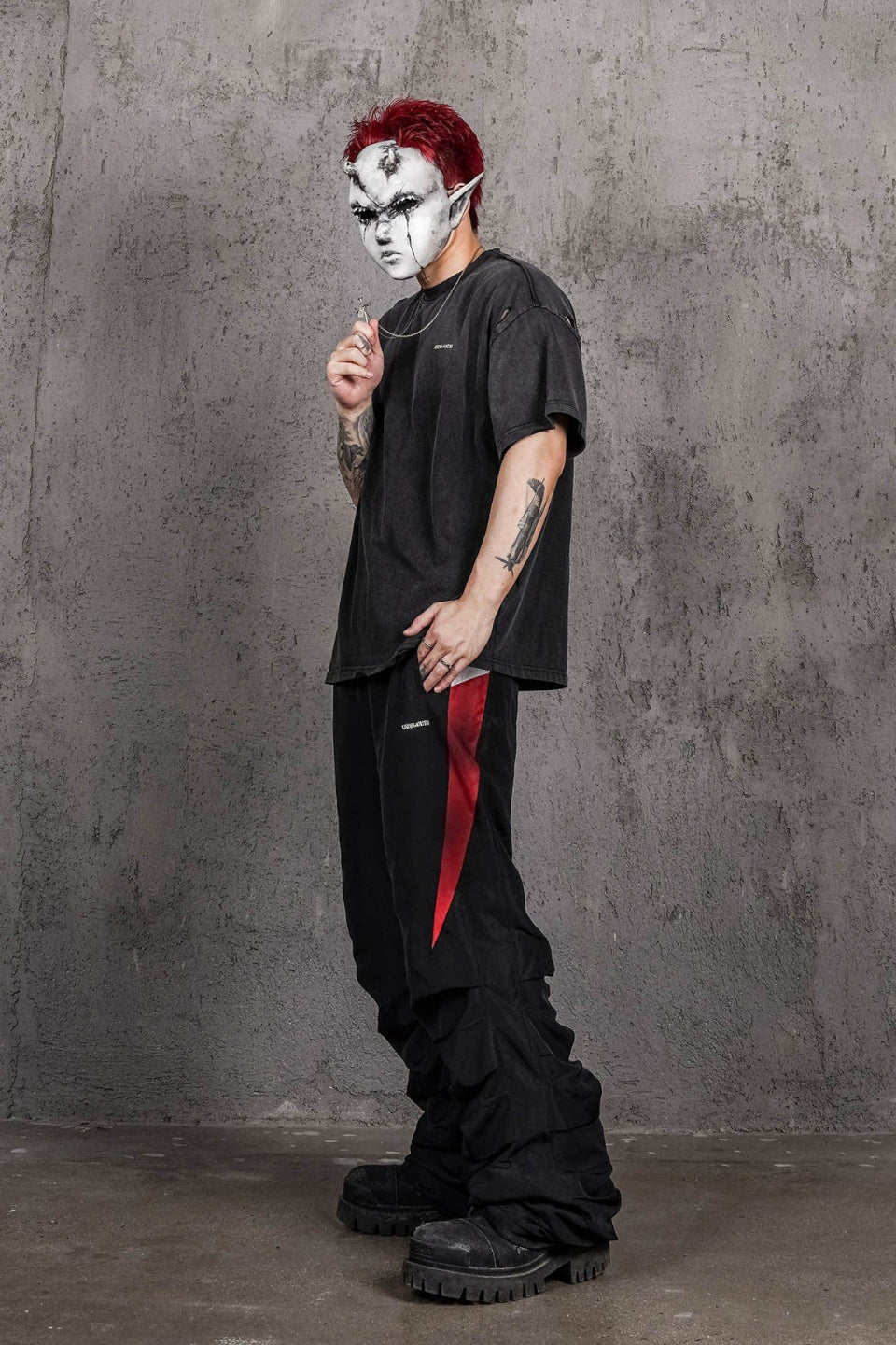 Washed Ripped Gradient T-Shirt