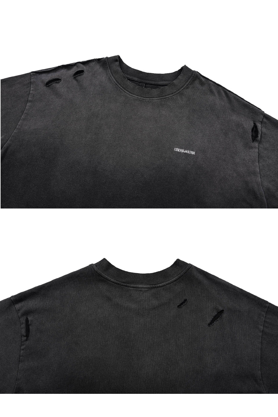 Washed Ripped Gradient T-Shirt